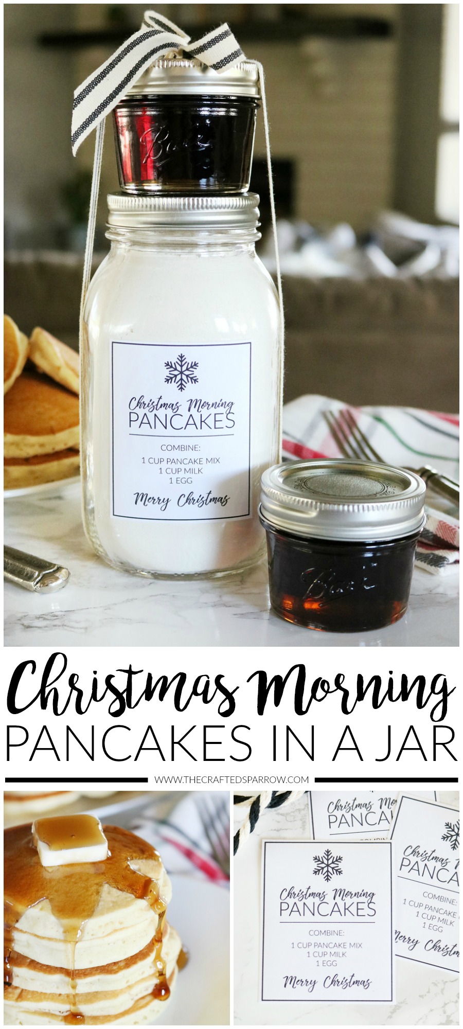 Christmas Morning Pancakes in a Jar Gift Idea