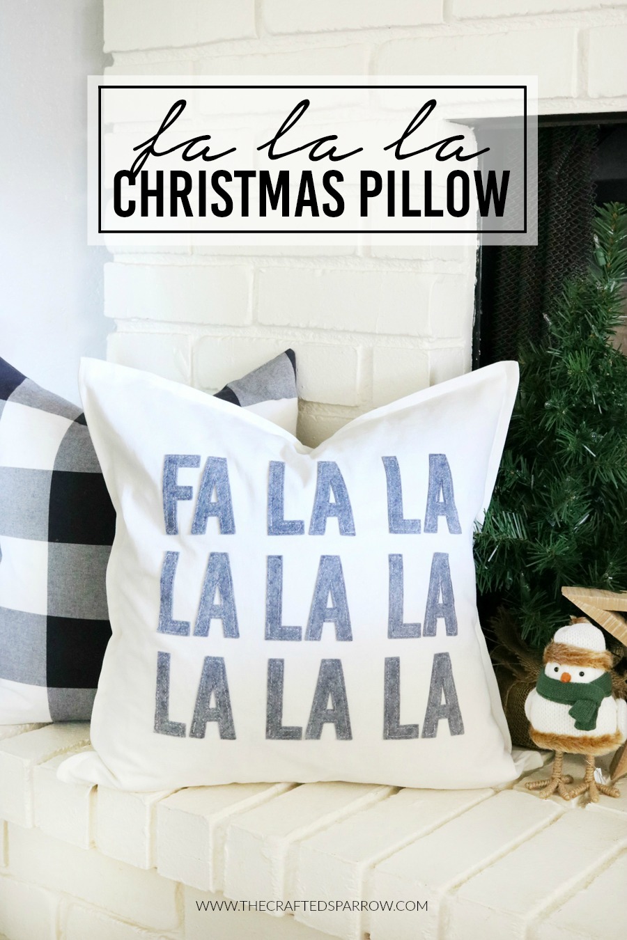 DIY Fa La La Christmas Pillow