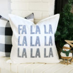 DIY Fa La La Christmas Pillow