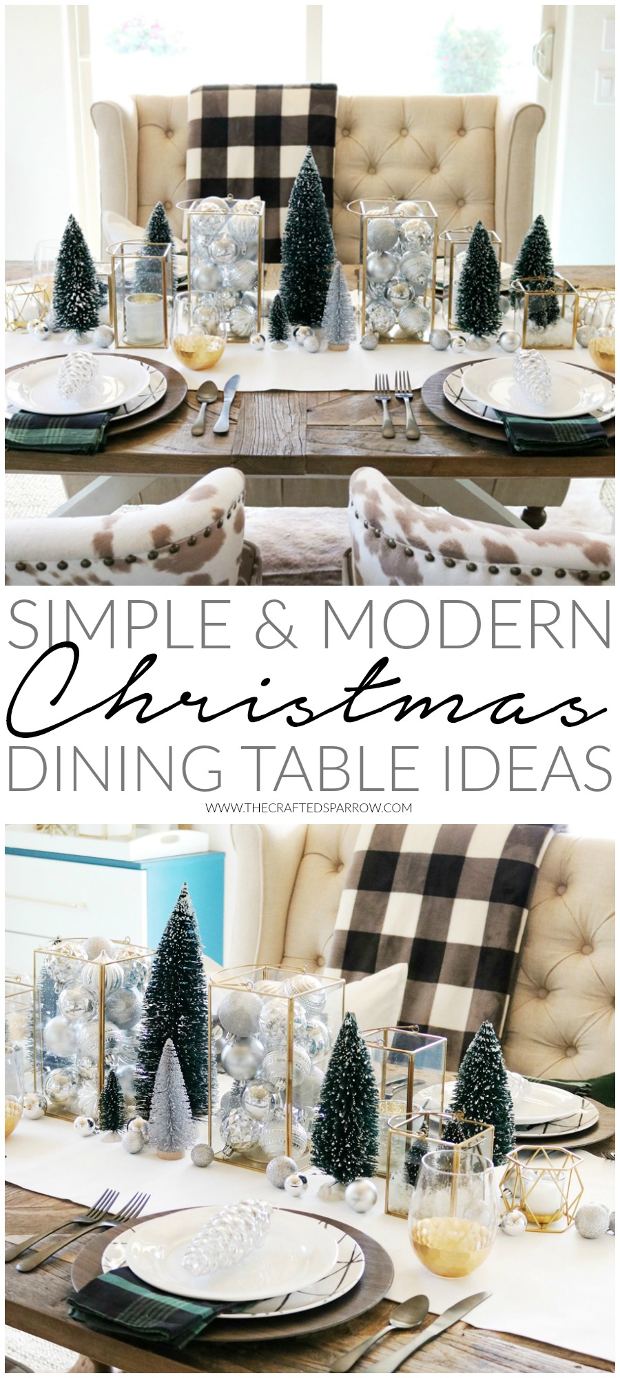 Simple & Modern Christmas Dining Table Ideas