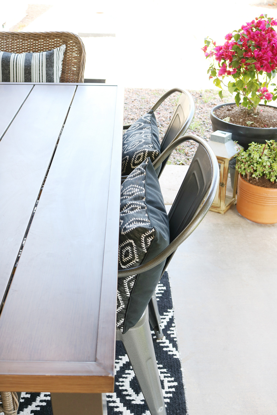 Black White Modern Farmhouse Patio Decor