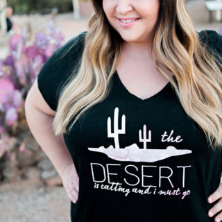 DIY The Desert is Calling T-Shirt with Cricut Patterned Iron-On