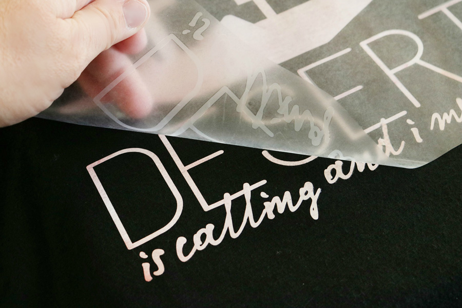 DIY The Desert is Calling T-Shirt using Cricut Patterned Iron-On
