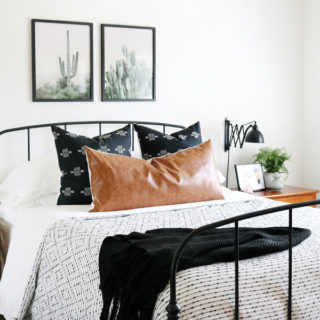 Black & White Boho Inspired Bedroom Makeover