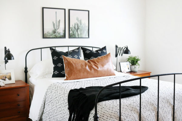 Black & White Boho Inspired Bedroom Makeover