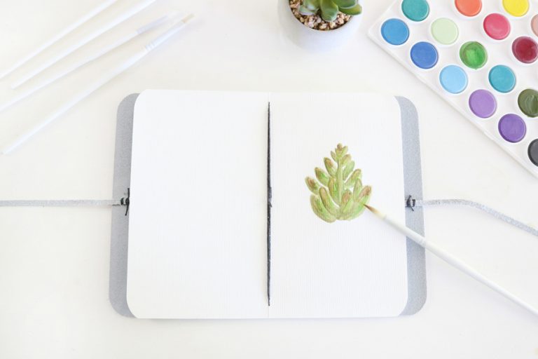 DIY Leather Watercolor Travel Journal with The Cricut Maker and Scoring ...