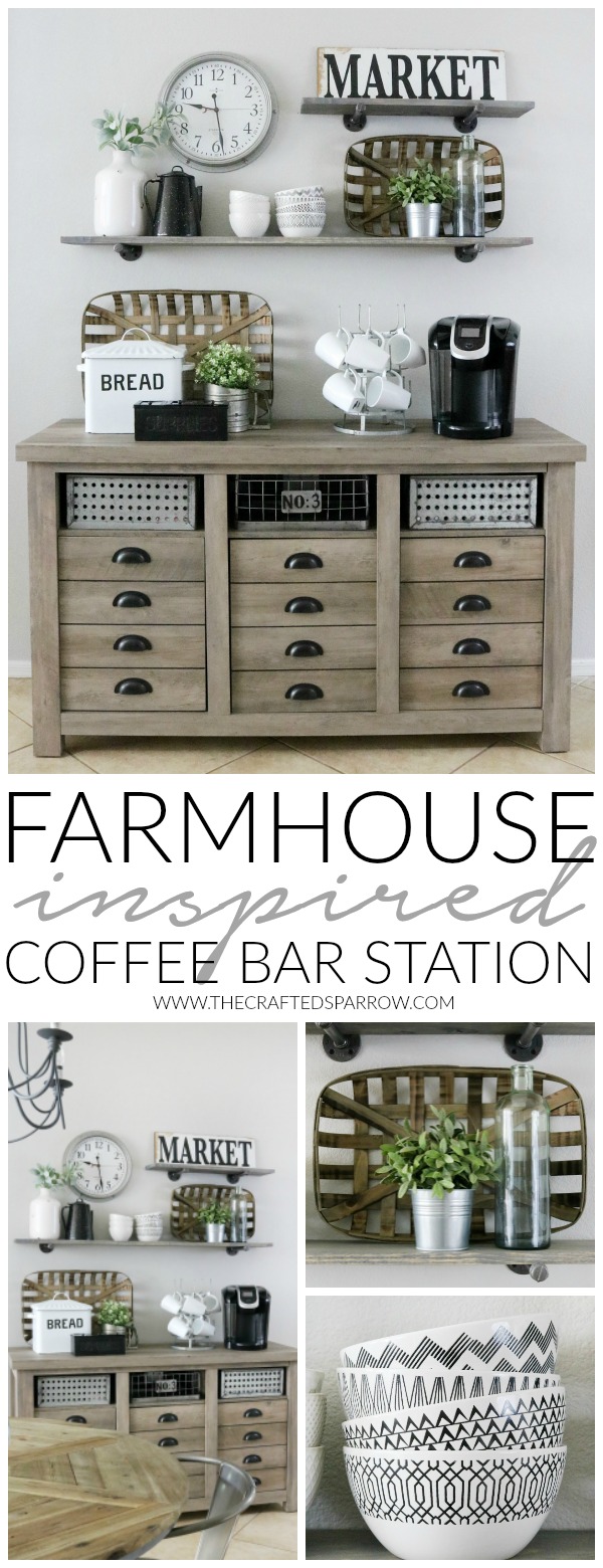 Farmhouse Inspired Coffee Bar Station