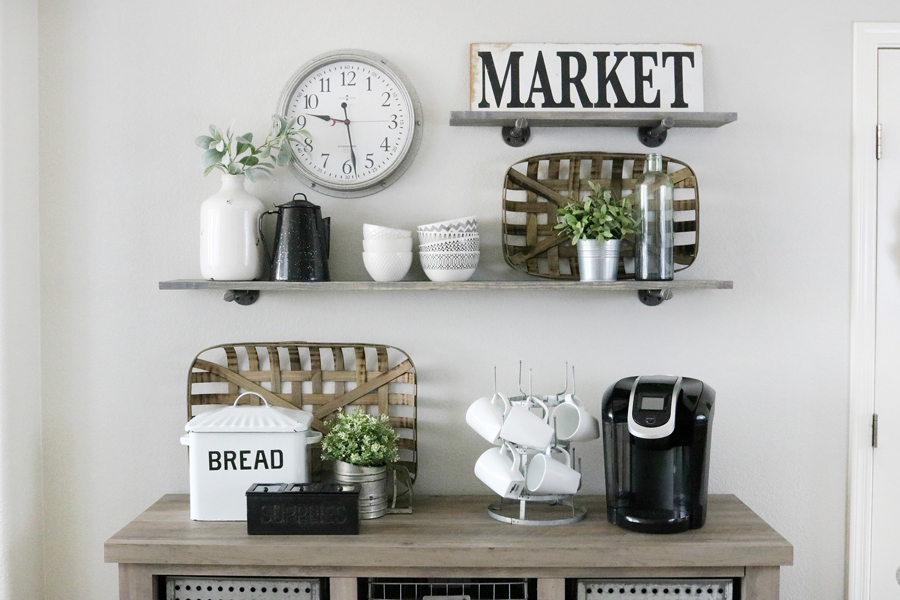Modern Farmhouse Inspired Coffee Bar Station The Crafted Sparrow
