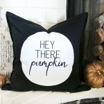 DIY Black & White Fall Inspired Pillow made with The New Cricut EasyPress 2