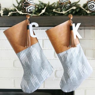 DIY Boho Inspired Leather Tassel Christmas Stockings