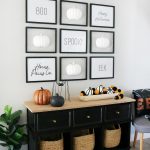 Black & White Simple Halloween Pumpkin Gallery Wall Entryway and Decor