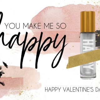 Essential Oils Roller Ball Printable Valentine’s Day Card Gift Idea