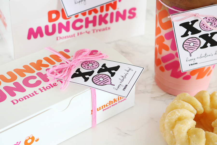 Dunkin Donuts Printable Valentine's Day Tags