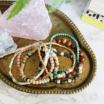 DIY Boho Inspired Perler Bead Elastic Bracelets