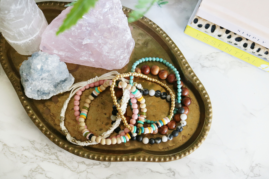 How to make bead bracelet with gold beads Easy Diy