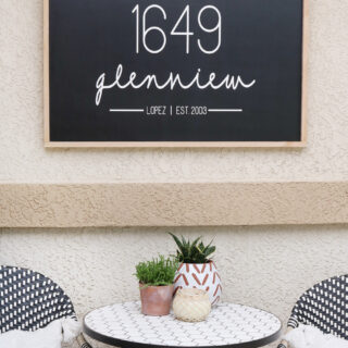 DIY Modern Front Porch Address Sign