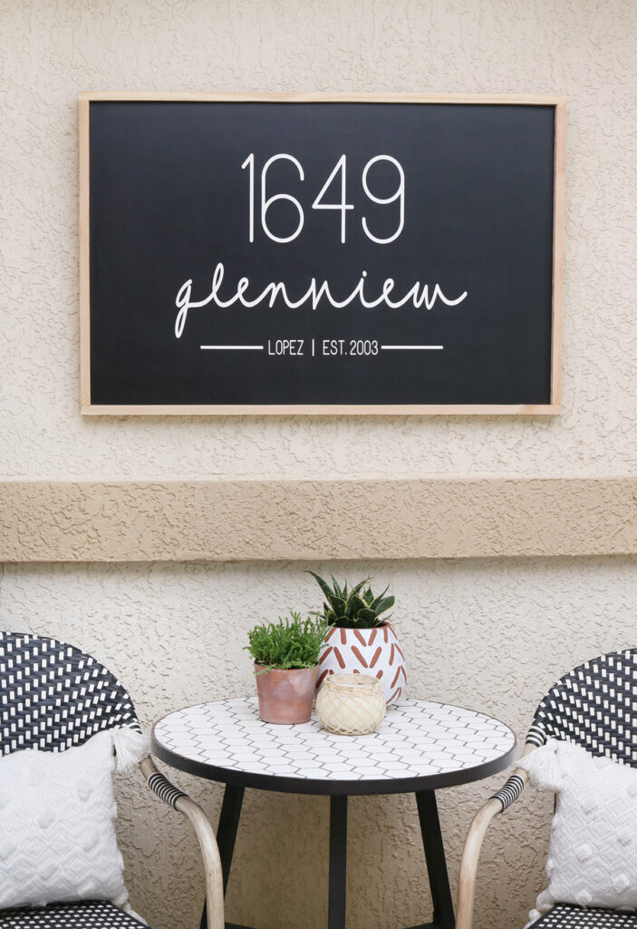 DIY Modern Address Sign with Cricut Explore Air 2