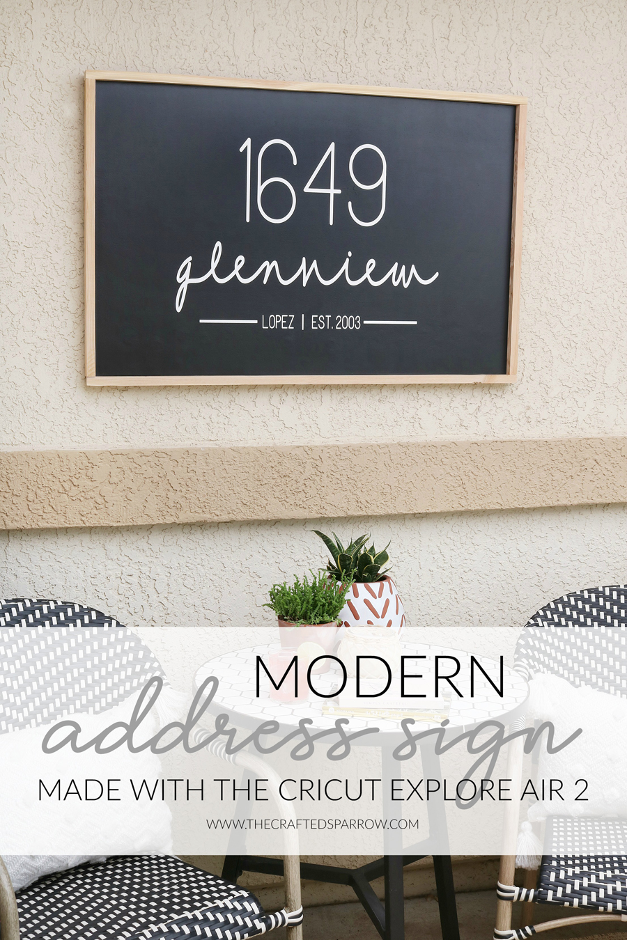 DIY Modern Address Sign with Cricut Explore Air 2