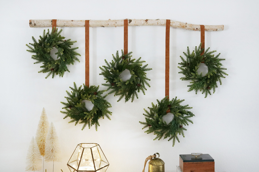 How to Make a Christmas Wreath With a Wire Hanger - DIY Holiday Ideas