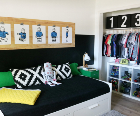 Boys Room Easy Closet Organization and Decor Ideas