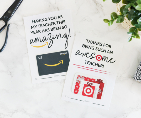 Teacher Christmas Gift Idea- Printable for Target Gift Card - Keeping it  Simple